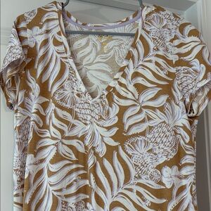 Lilly Pulitzer Cream and Tan Etta Maxi dress Size Large